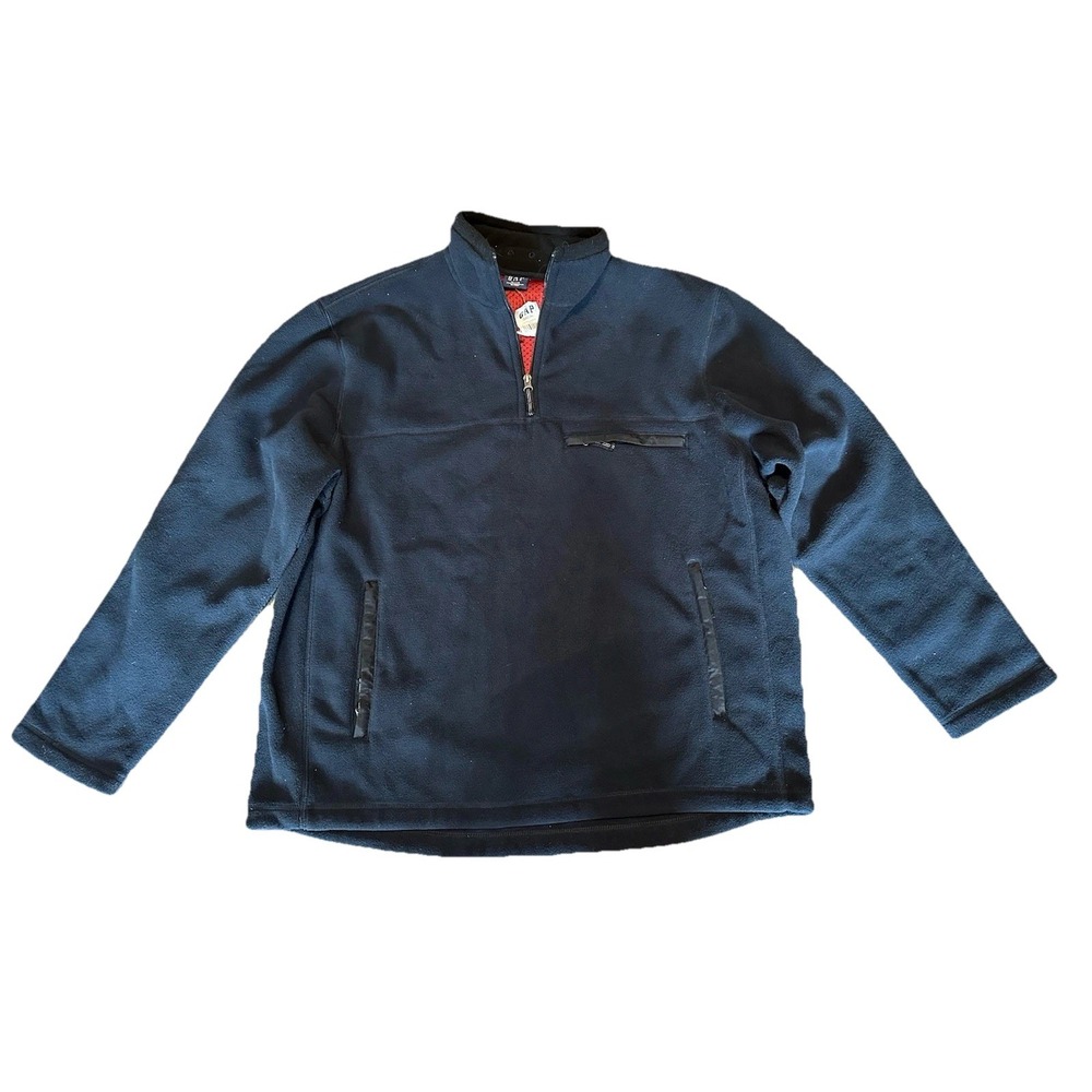 NWT Vintage Gap Sweater Extra Large Blue Long Sleeve Men's 1/4 Zip Up 90s